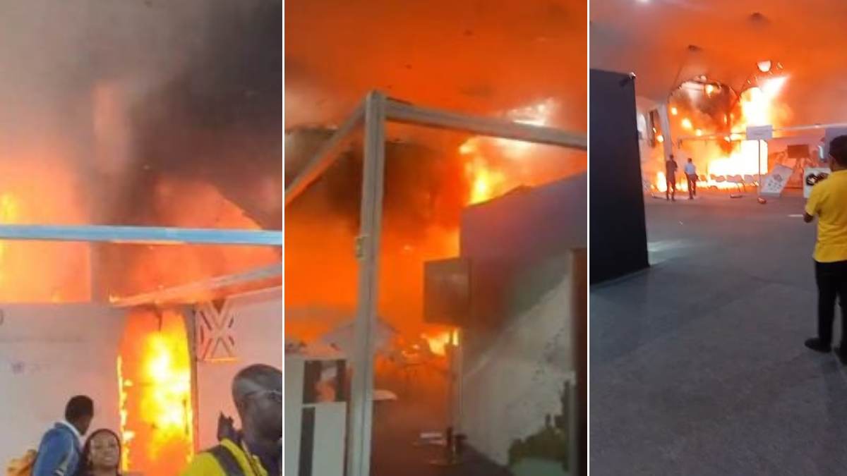 Incêndio atinge pavilhão da COP30 em Belém